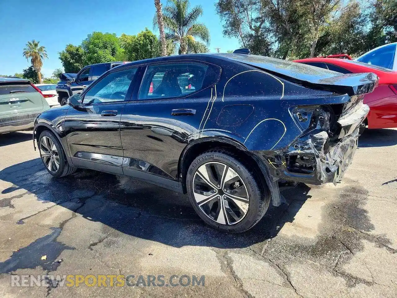 2 fotografías del automóvil dañado YSMEG3KA2PL137060 POLESTAR 2 2023