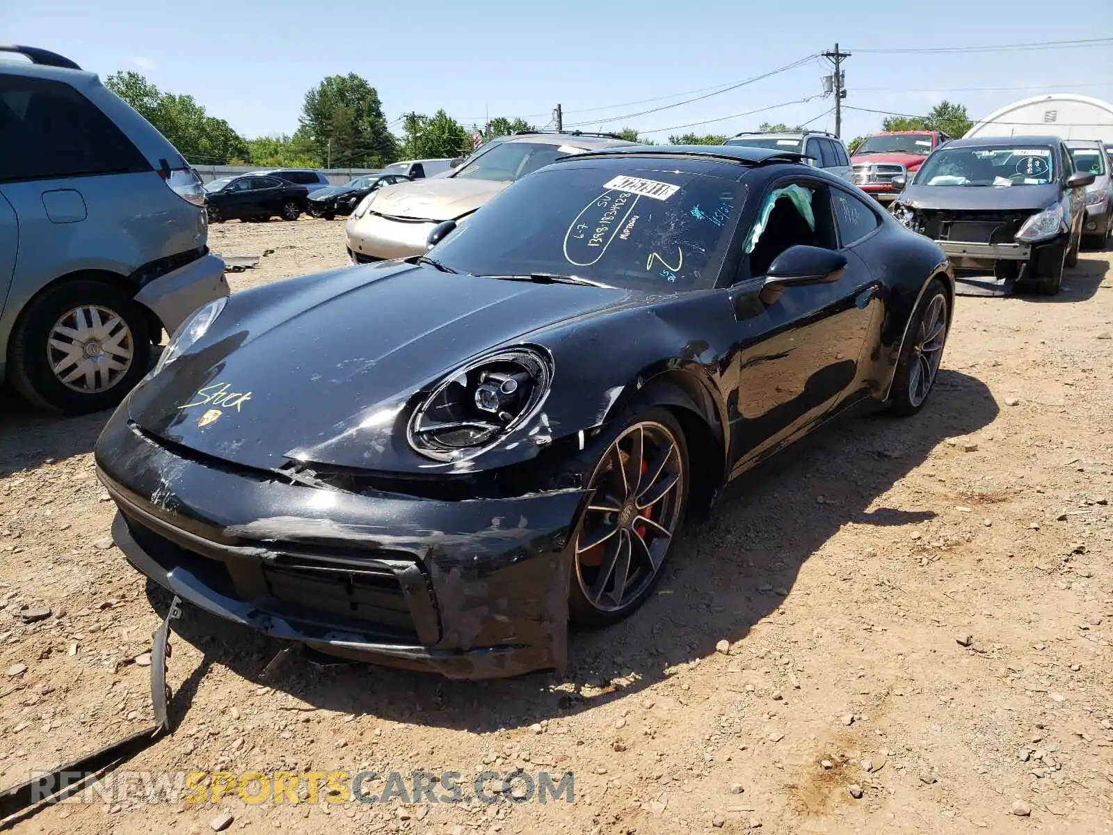 2 Photograph of a damaged car WP0AB2A92LS227786 PORSCHE 911 2020
