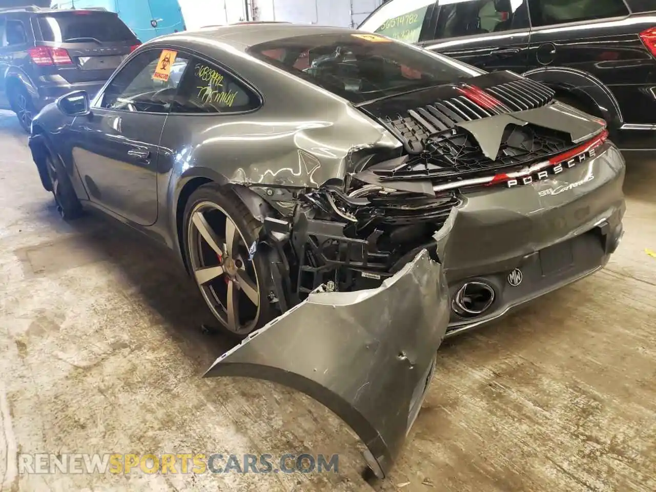 3 fotografías del automóvil dañado WP0AB2A94LS225263 PORSCHE 911 2020