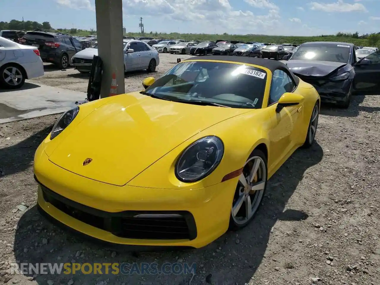 2 fotografías del automóvil dañado WP0CB2A9XLS264707 PORSCHE 911 2020