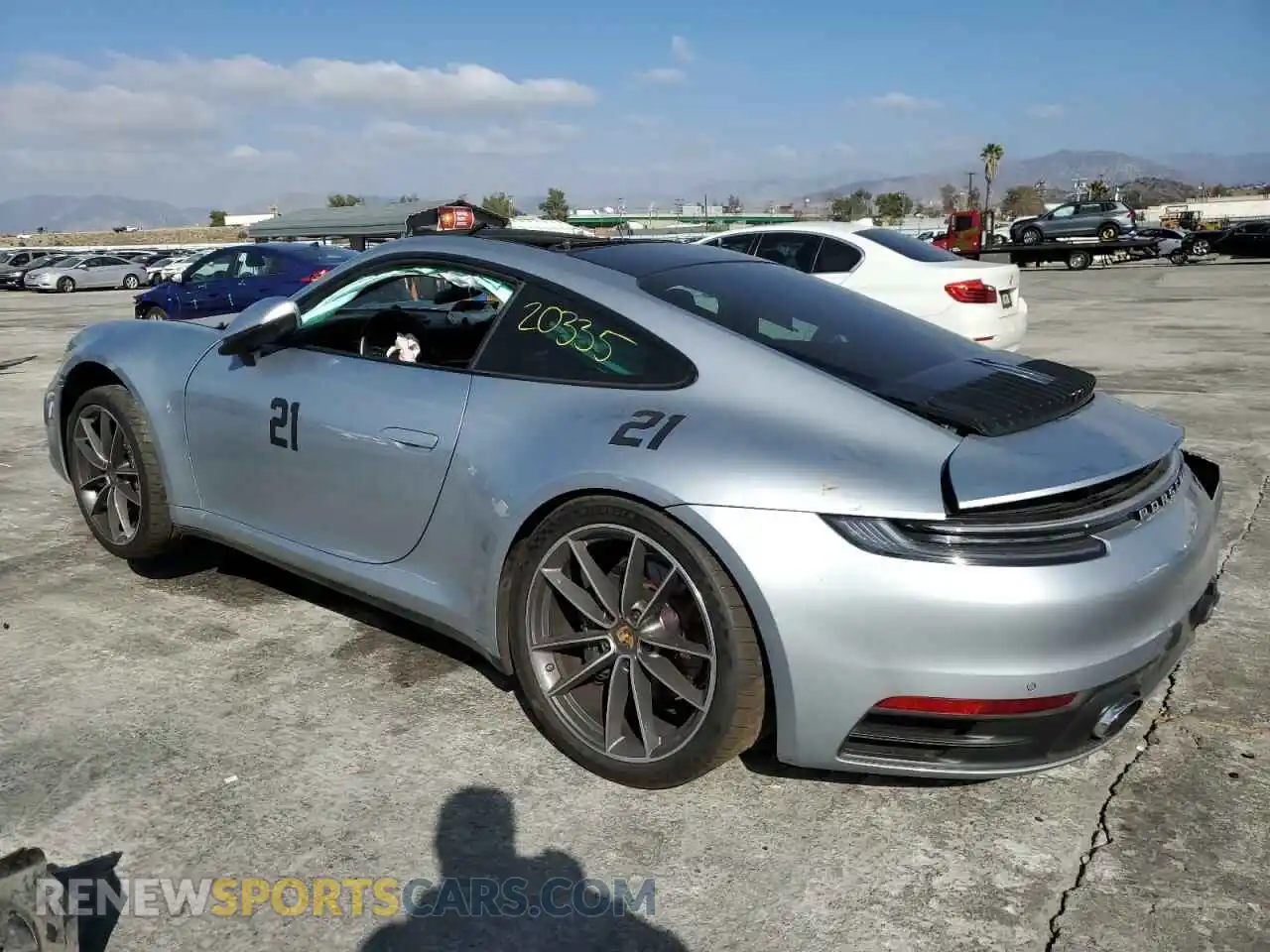 2 fotografías del automóvil dañado WP0AA2A93MS205381 PORSCHE 911 2021