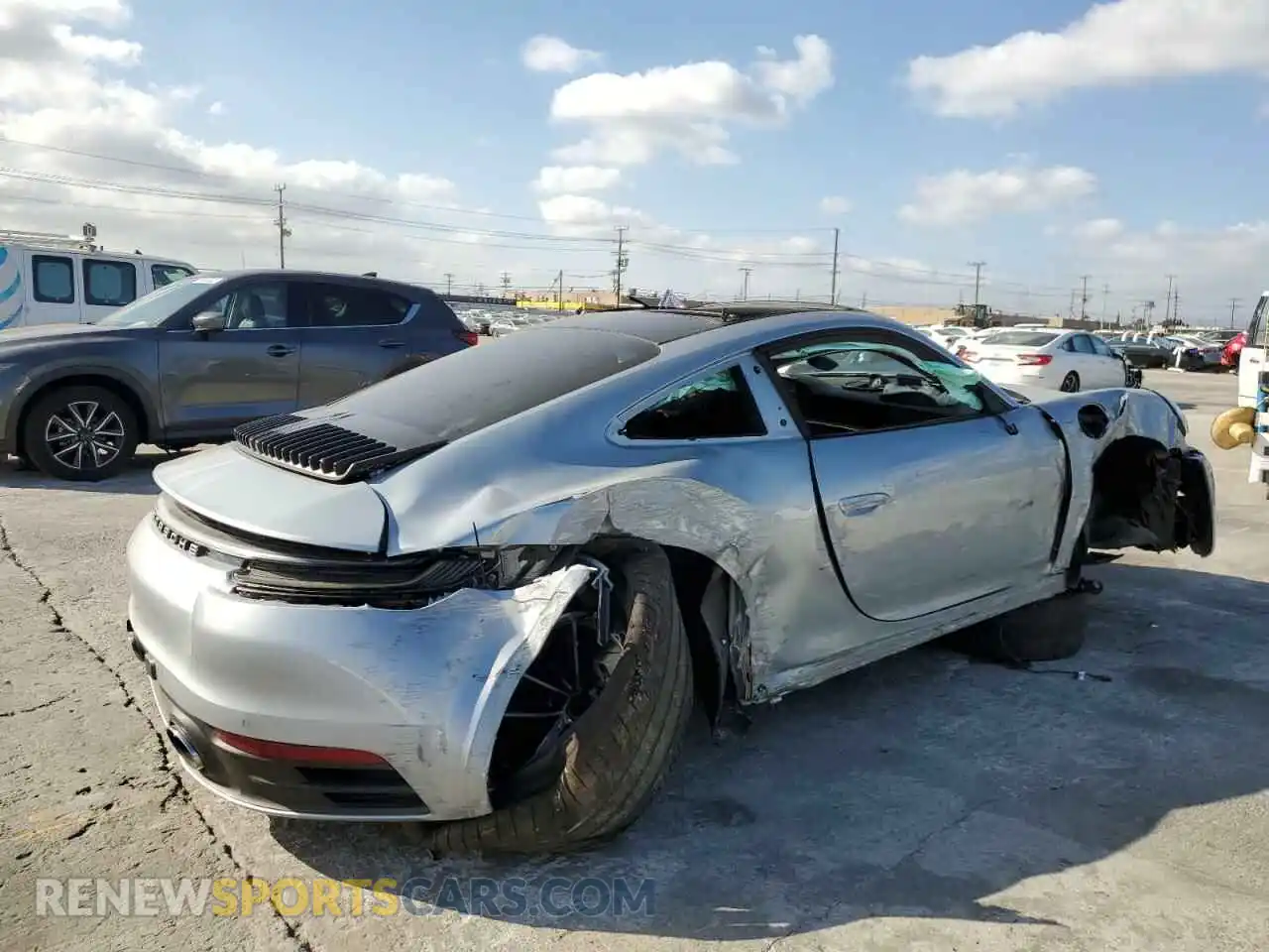 3 fotografías del automóvil dañado WP0AA2A93MS205381 PORSCHE 911 2021