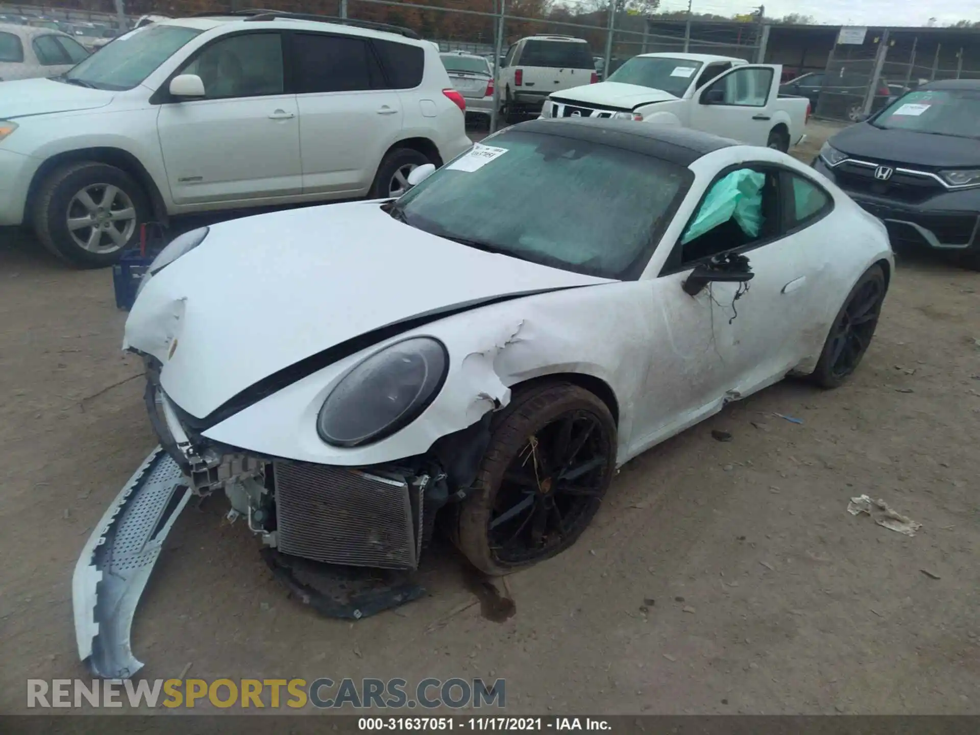 2 Photograph of a damaged car WP0AA2A94MS205275 PORSCHE 911 2021