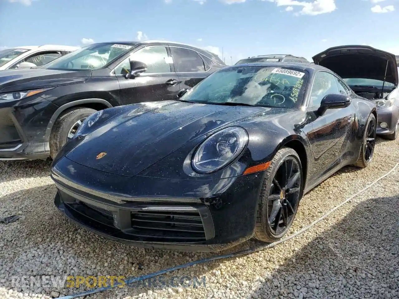 2 fotografías del automóvil dañado WP0AA2A95MS205723 PORSCHE 911 2021