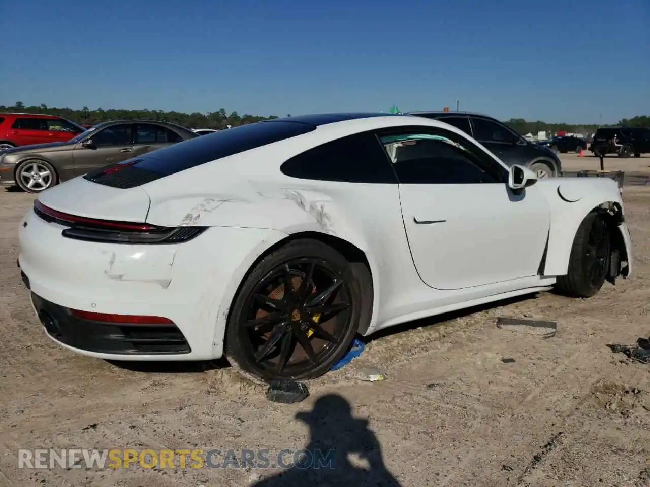 3 fotografías del automóvil dañado WP0AA2A9XMS205314 PORSCHE 911 2021