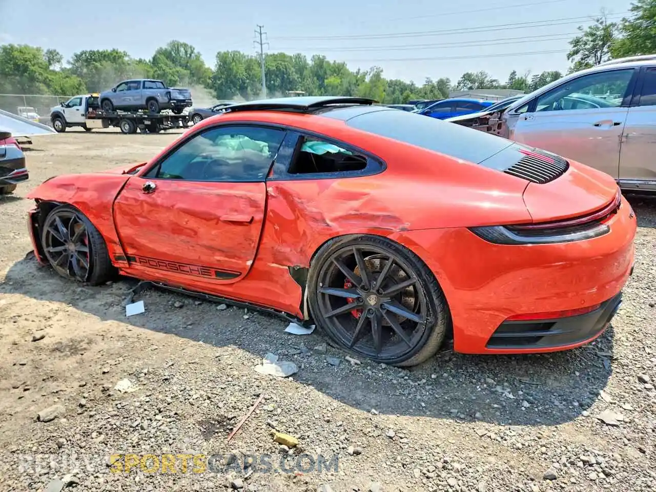2 fotografías del automóvil dañado WP0AB2A90MS222152 PORSCHE 911 2021