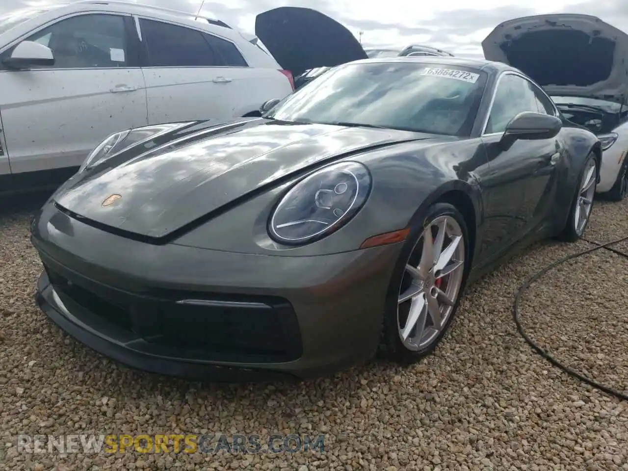 2 fotografías del automóvil dañado WP0AB2A91MS221513 PORSCHE 911 2021