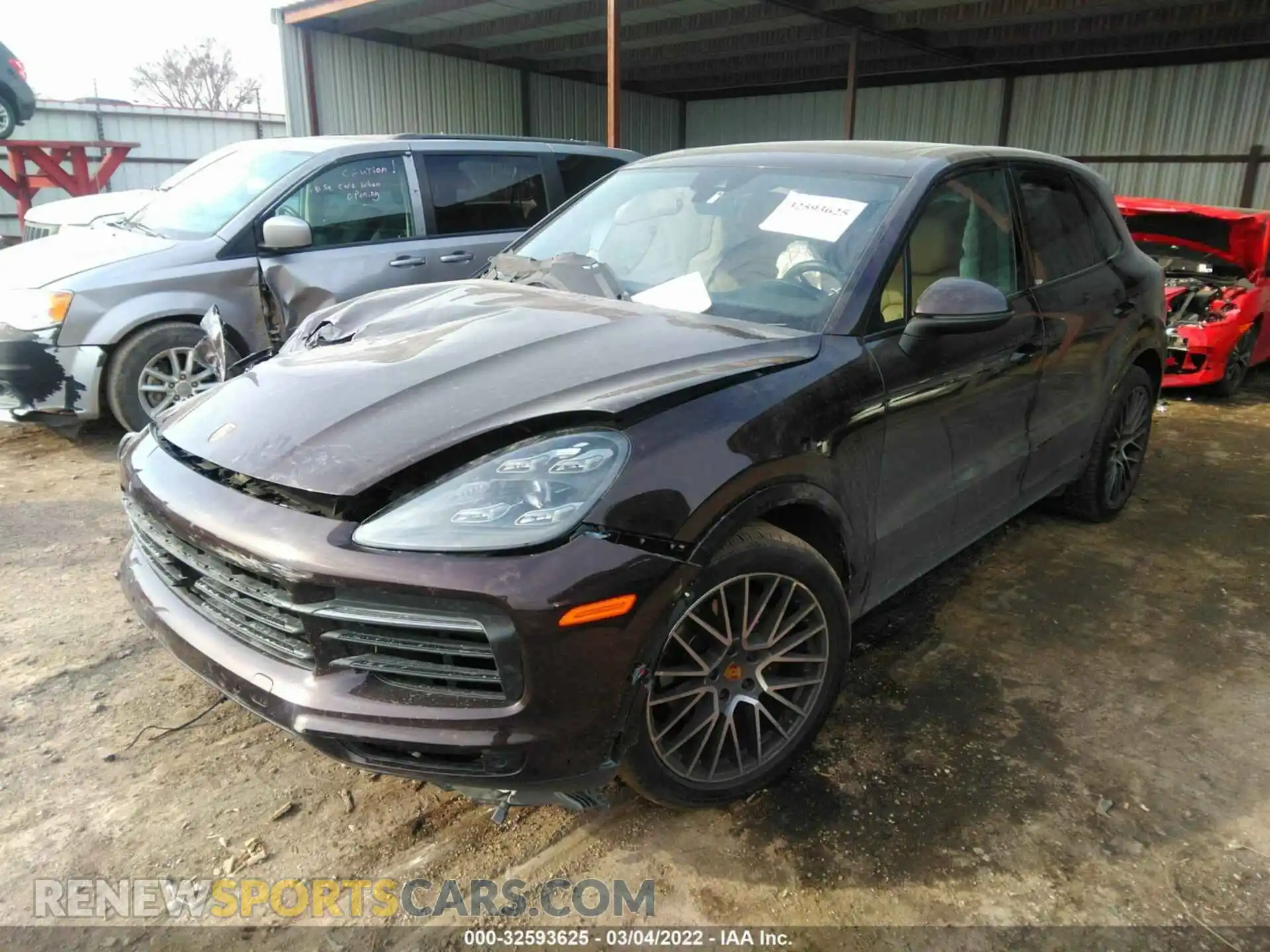 2 Photograph of a damaged car WP1AA2AYXLDA06563 PORSCHE CAYENNE 2020