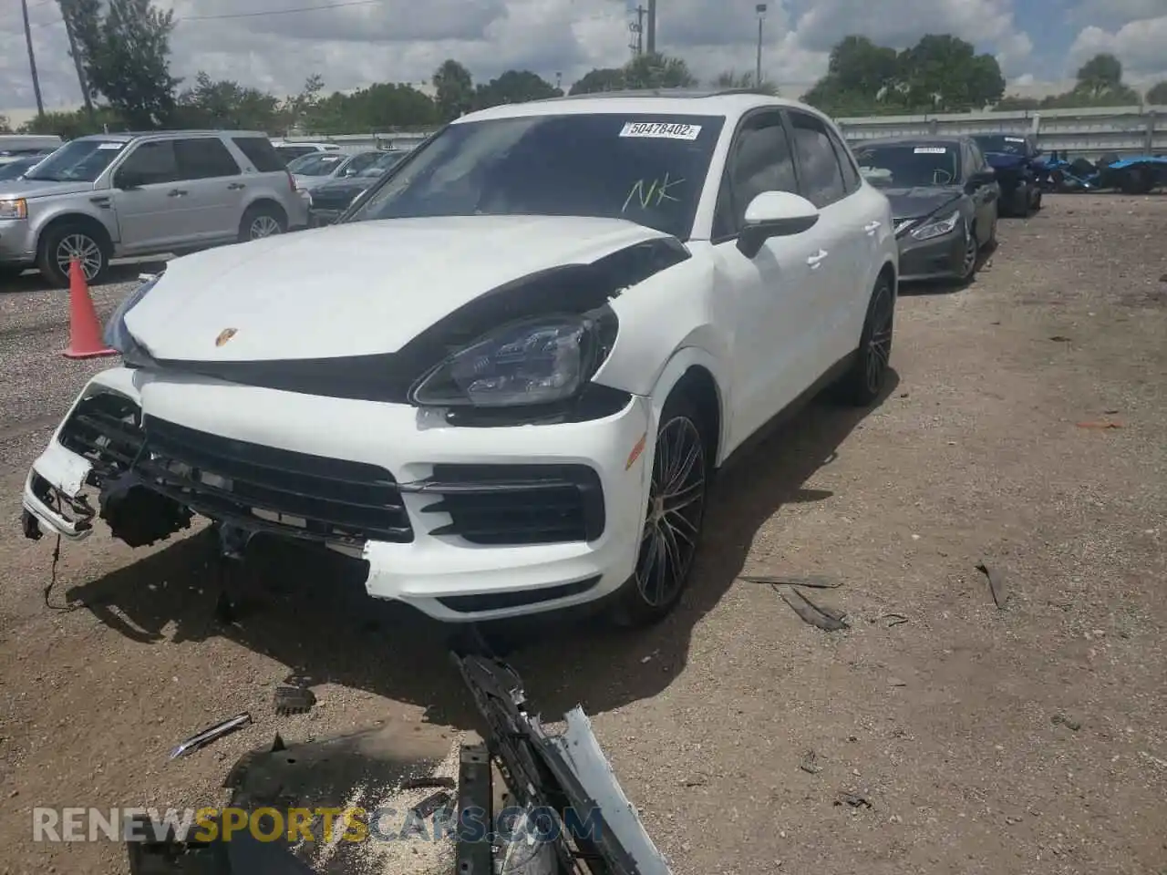 2 Photograph of a damaged car WP1AB2AY4LDA29012 PORSCHE CAYENNE 2020