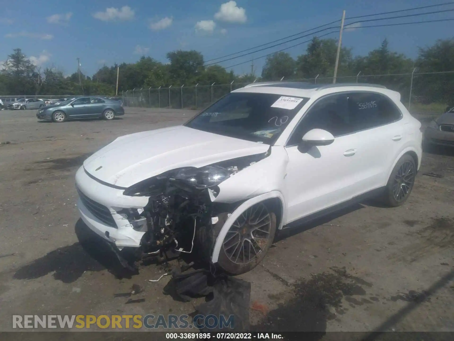 2 Photograph of a damaged car WP1AE2AY6LDA23056 PORSCHE CAYENNE 2020