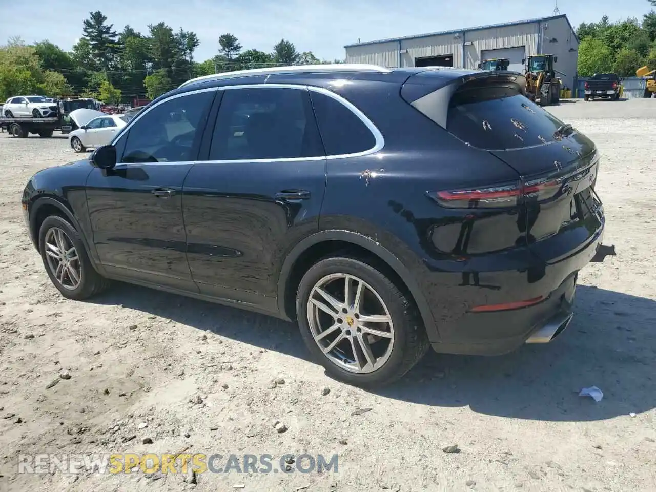2 fotografías del automóvil dañado WP1AA2AY1MDA00782 PORSCHE CAYENNE 2021