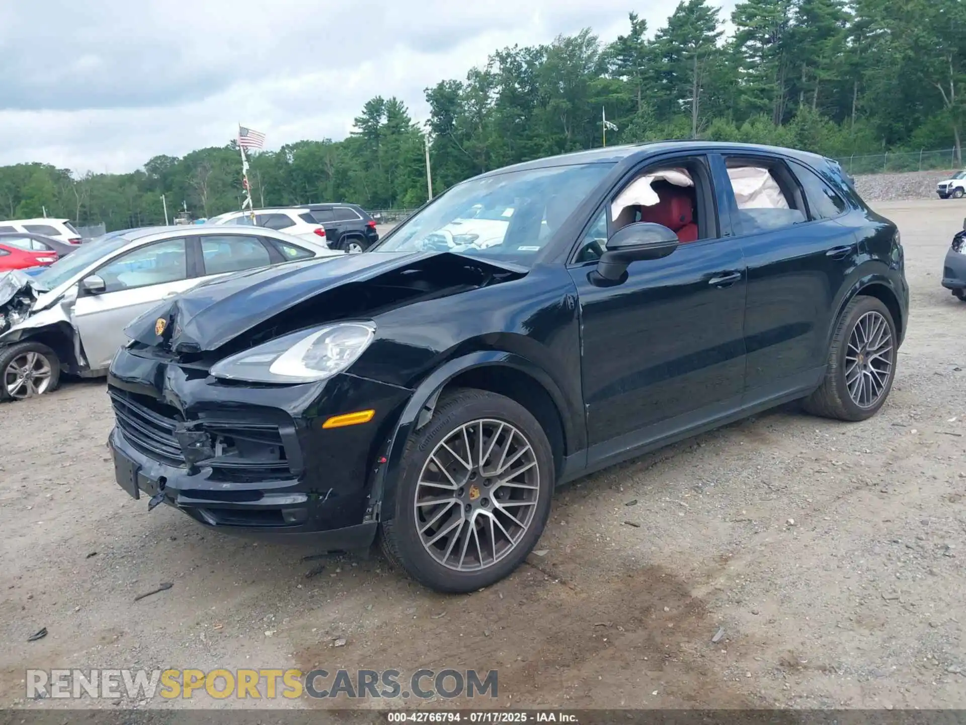 2 fotografías del automóvil dañado WP1AA2AYXMDA08444 PORSCHE CAYENNE 2021