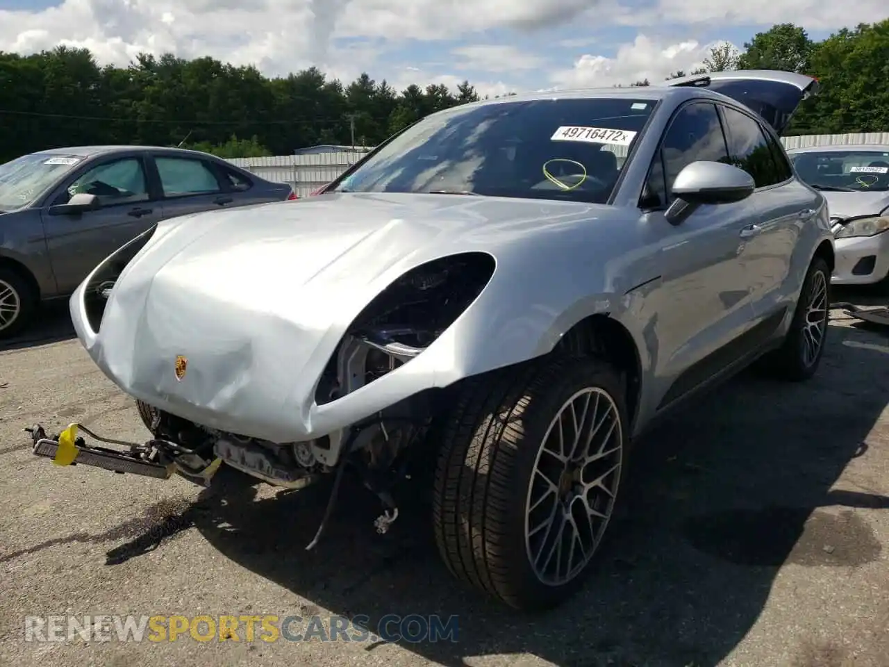 2 Photograph of a damaged car WP1AB2A52KLB33766 PORSCHE MACAN 2019
