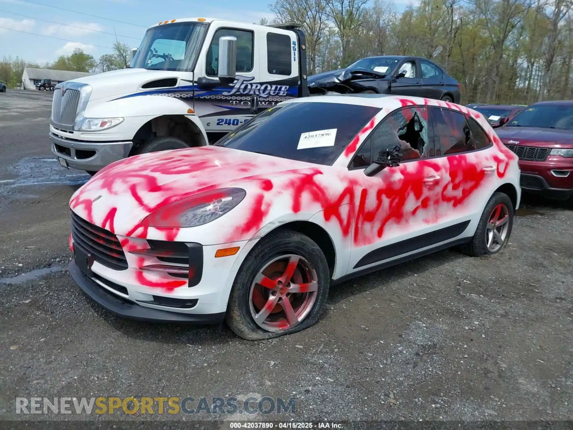 2 fotografías del automóvil dañado WP1AA2A55LLB05187 PORSCHE MACAN 2020