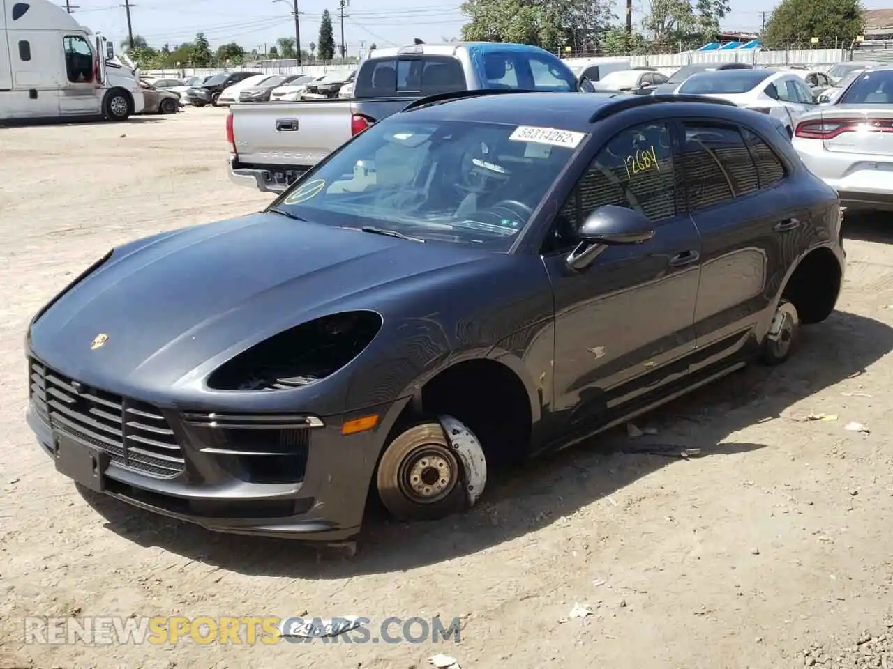 2 Photograph of a damaged car WP1AF2A55LLB60448 PORSCHE MACAN 2020