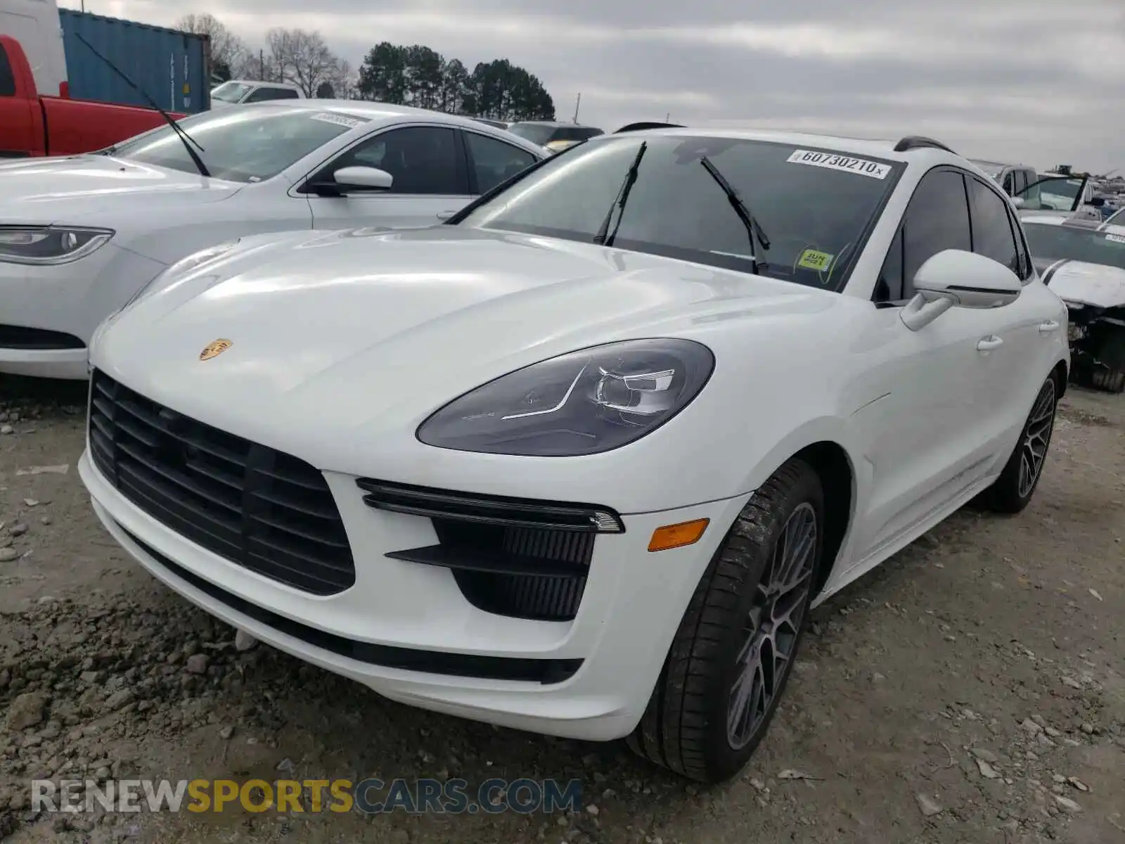 2 fotografías del automóvil dañado WP1AF2A59LLB60047 PORSCHE MACAN 2020