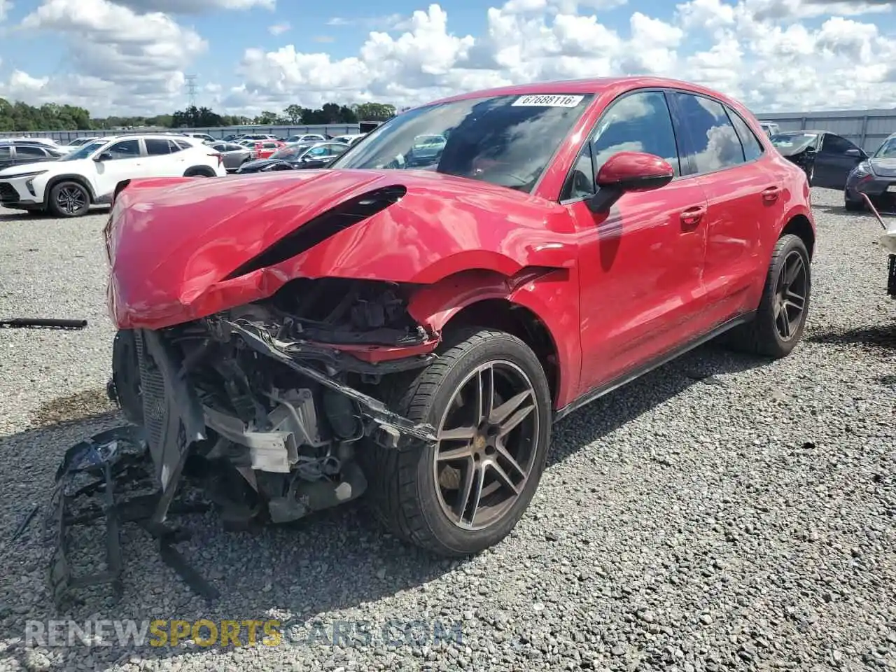 1 Photograph of a damaged car WP1AA2A55MLB11833 PORSCHE MACAN 2021