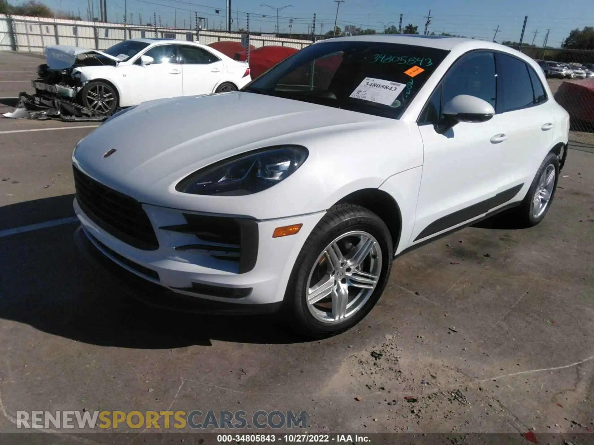 2 Photograph of a damaged car WP1AA2A5XMLB17837 PORSCHE MACAN 2021