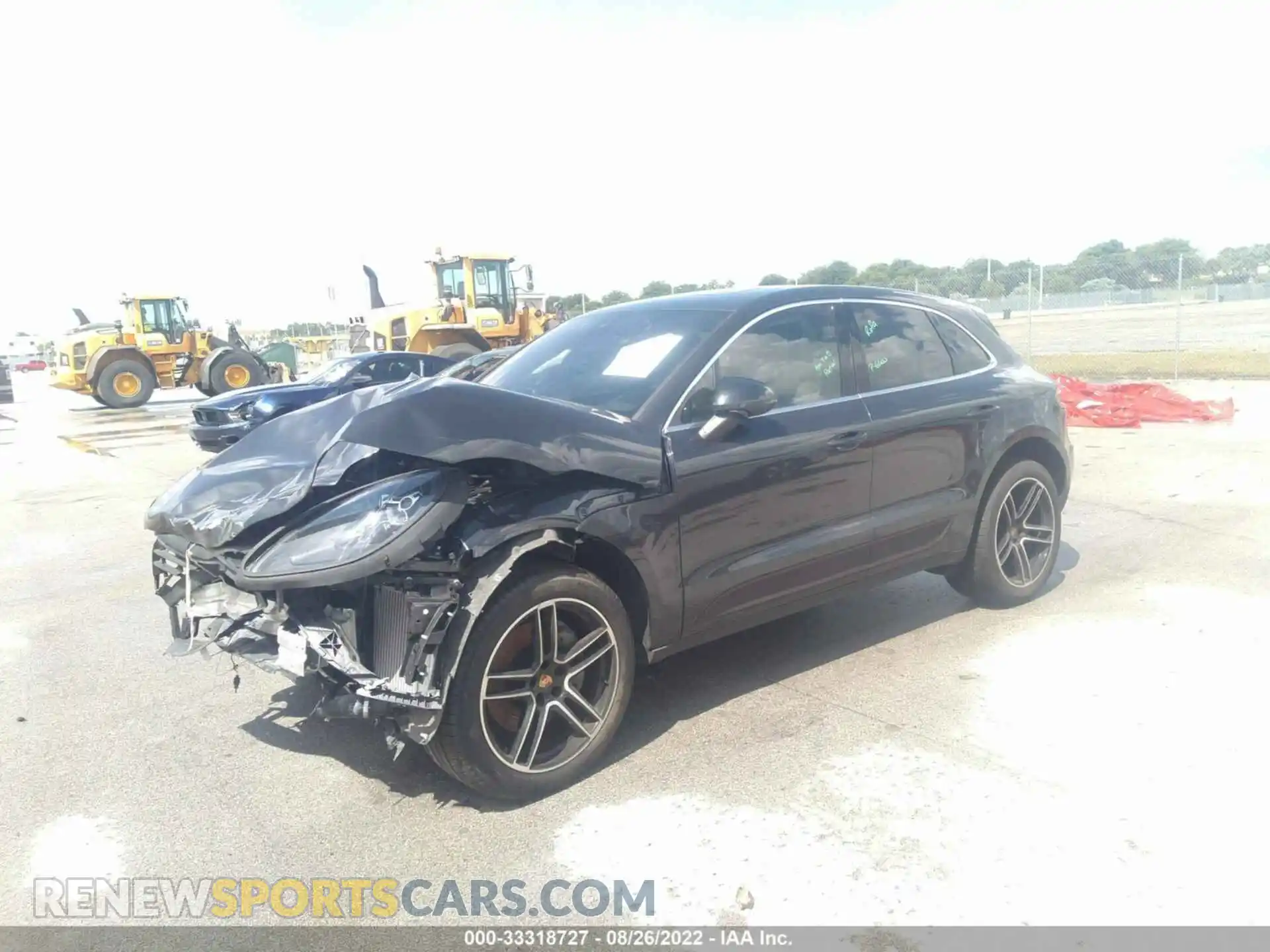 2 fotografías del automóvil dañado WP1AB2A51MLB33390 PORSCHE MACAN 2021