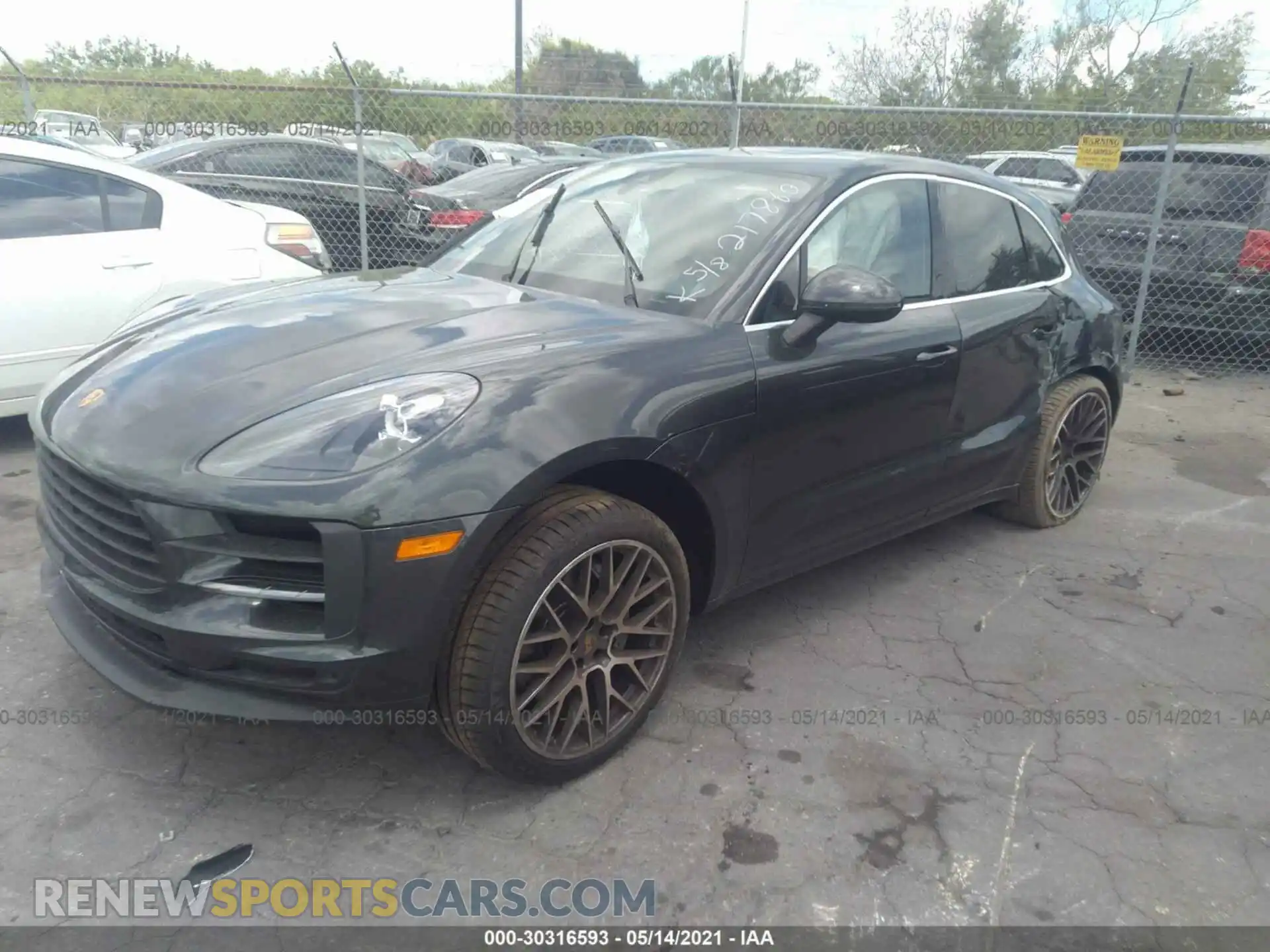 2 Photograph of a damaged car WP1AB2A52MLB31650 PORSCHE MACAN 2021