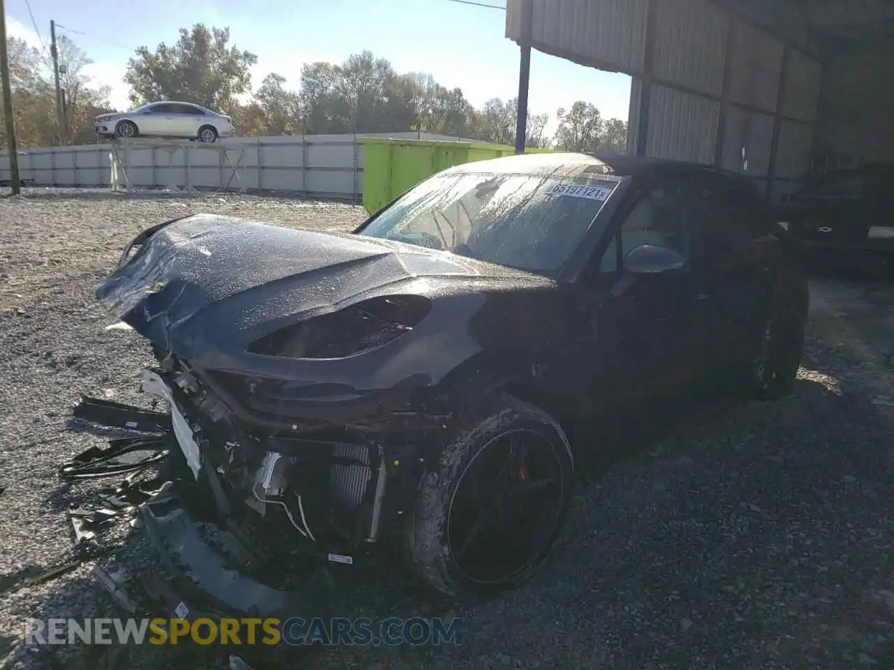 2 fotografías del automóvil dañado WP1AG2A51MLB52670 PORSCHE MACAN 2021