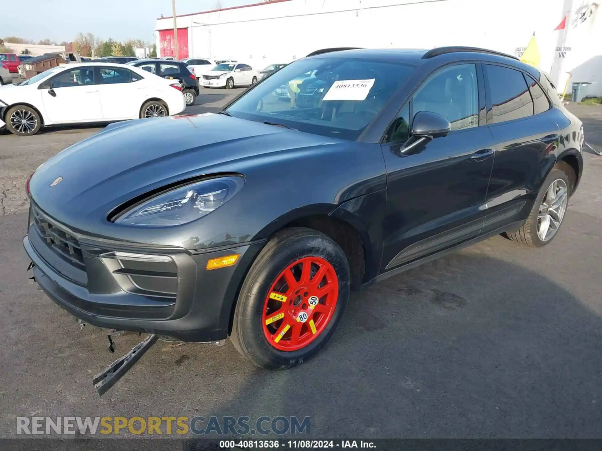 2 fotografías del automóvil dañado WP1AA2A55NLB07718 PORSCHE MACAN 2022