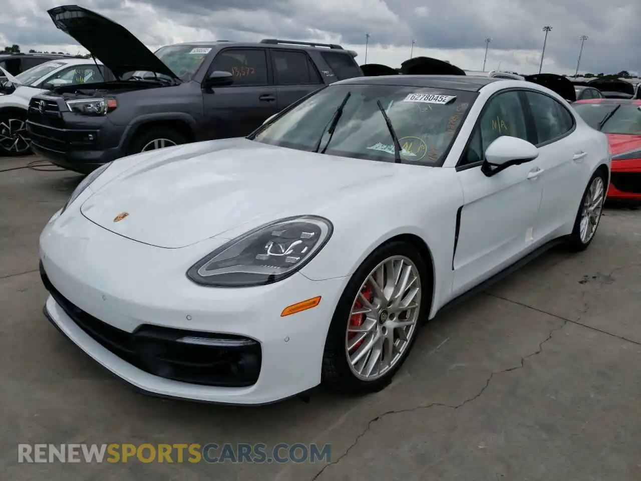 2 Photograph of a damaged car WP0AJ2A70ML119843 PORSCHE PANAMERA 2021