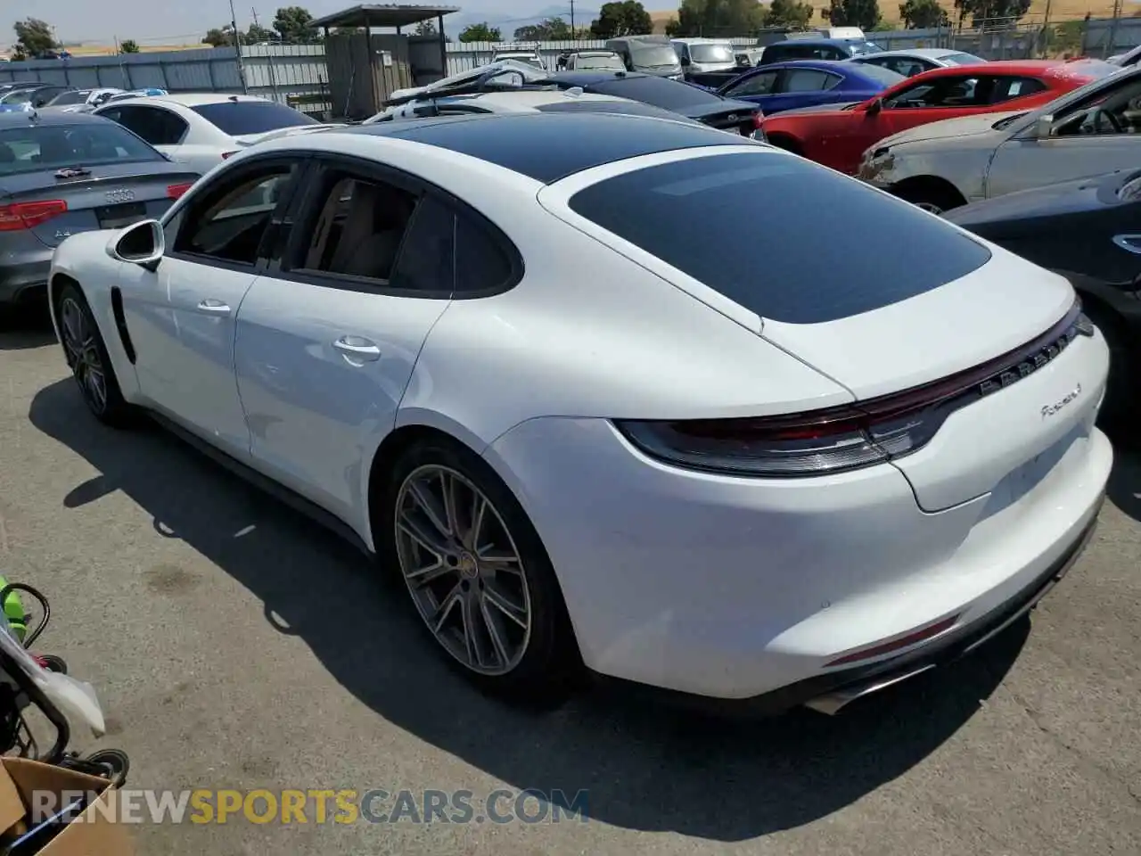 2 Photograph of a damaged car WP0AJ2A72ML115633 PORSCHE PANAMERA 2021