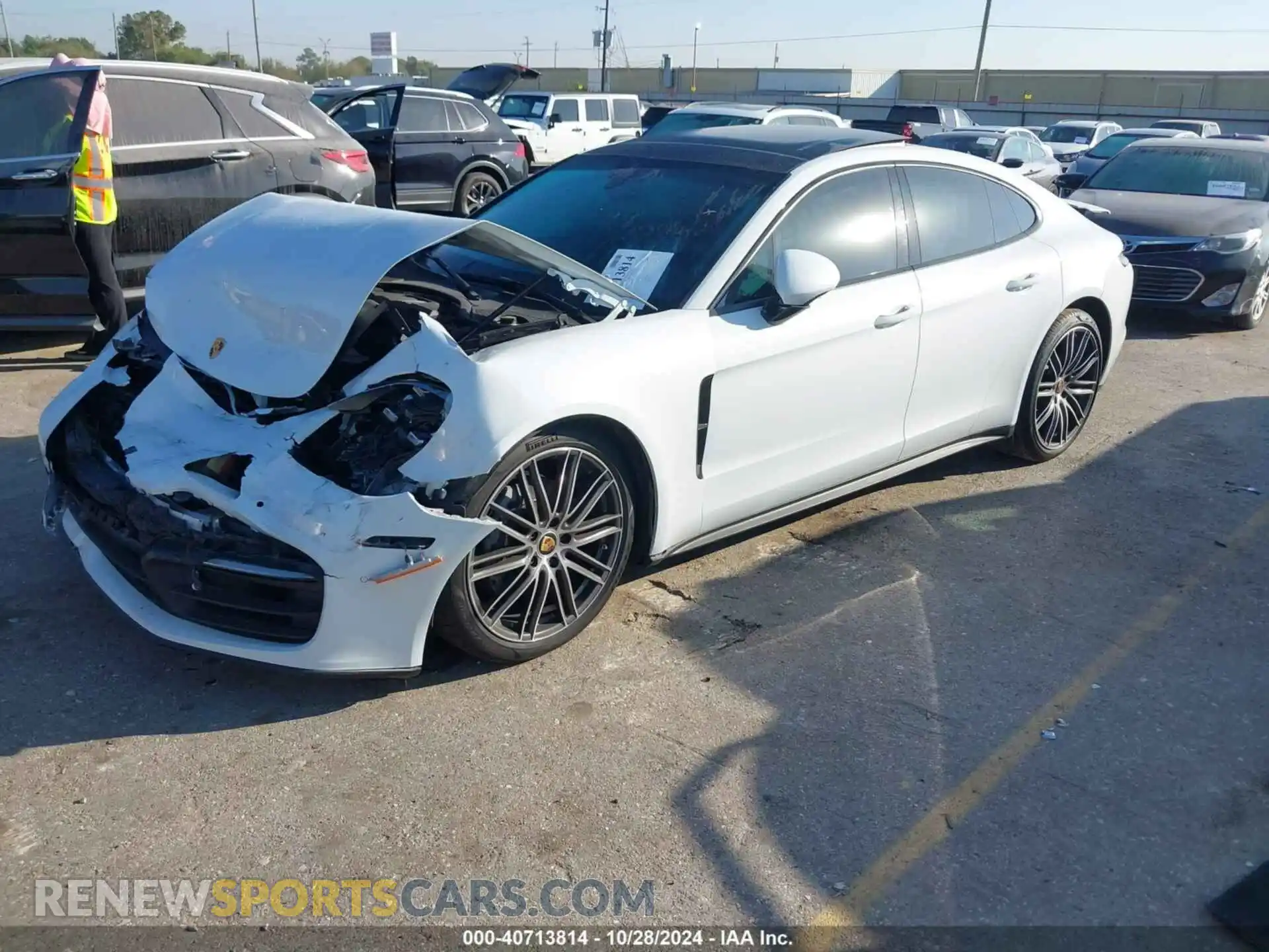 2 Photograph of a damaged car WP0AJ2A79ML119985 PORSCHE PANAMERA 2021