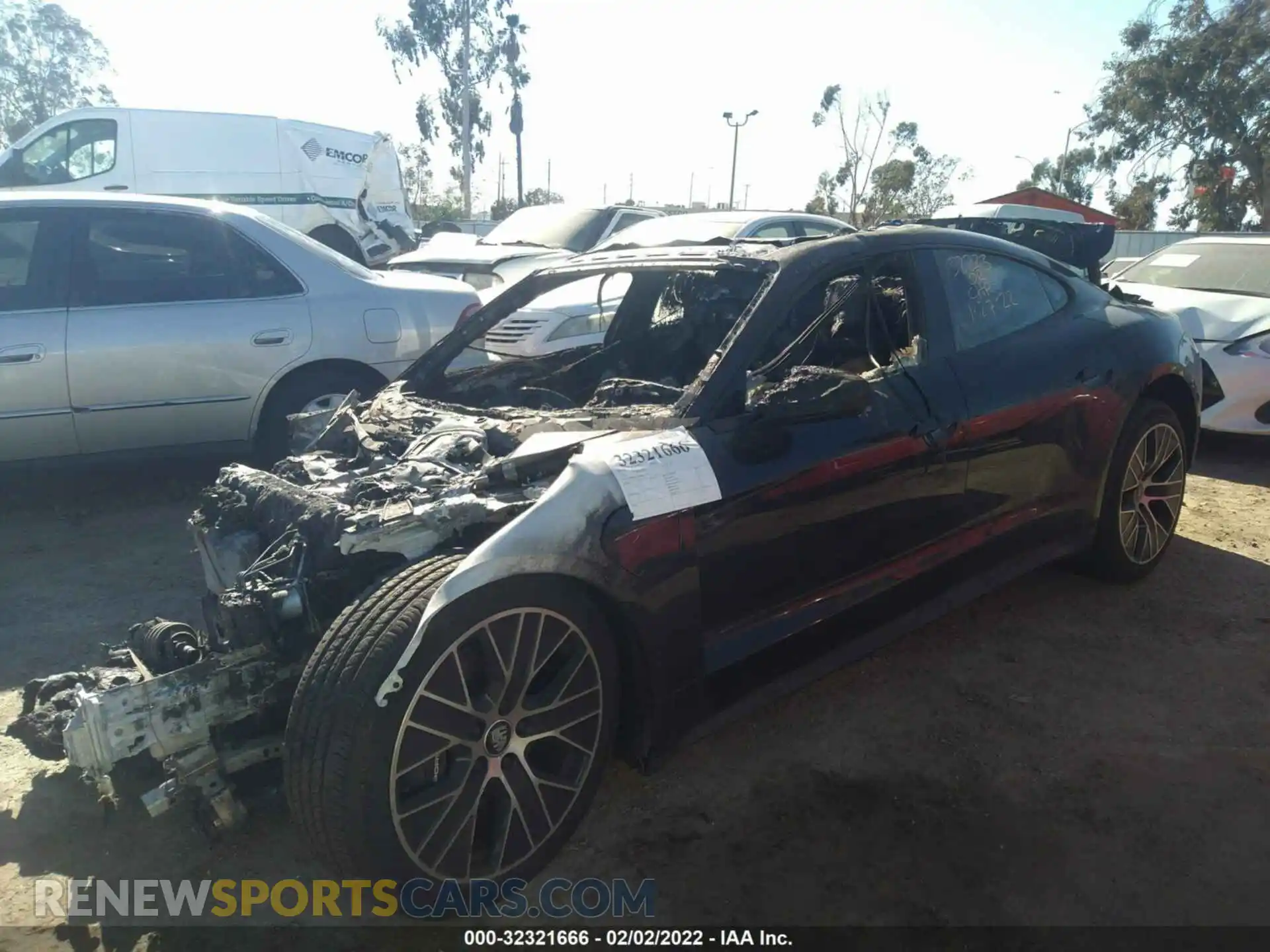 2 Photograph of a damaged car WP0AA2Y12MSA13601 PORSCHE TAYCAN 2021