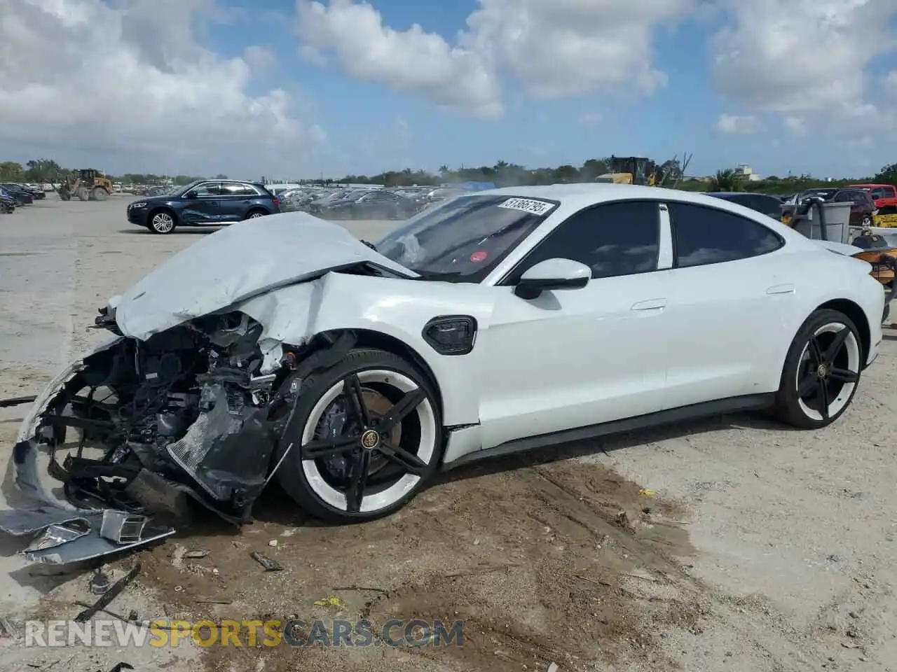 1 Photograph of a damaged car WP0AA2Y14MSA14863 PORSCHE TAYCAN 2021