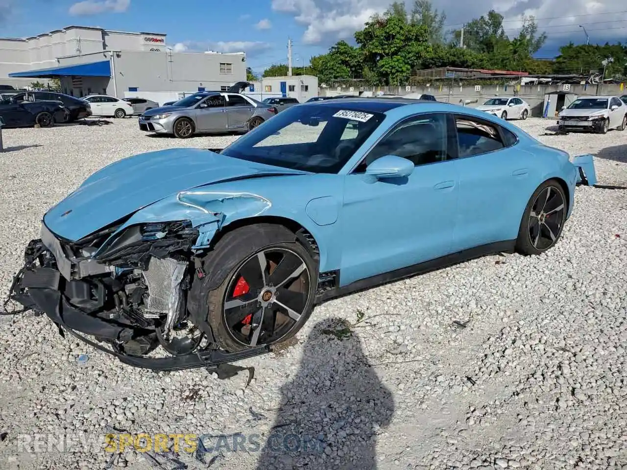 1 Photograph of a damaged car WP0AB2Y16MSA45321 PORSCHE TAYCAN 2021