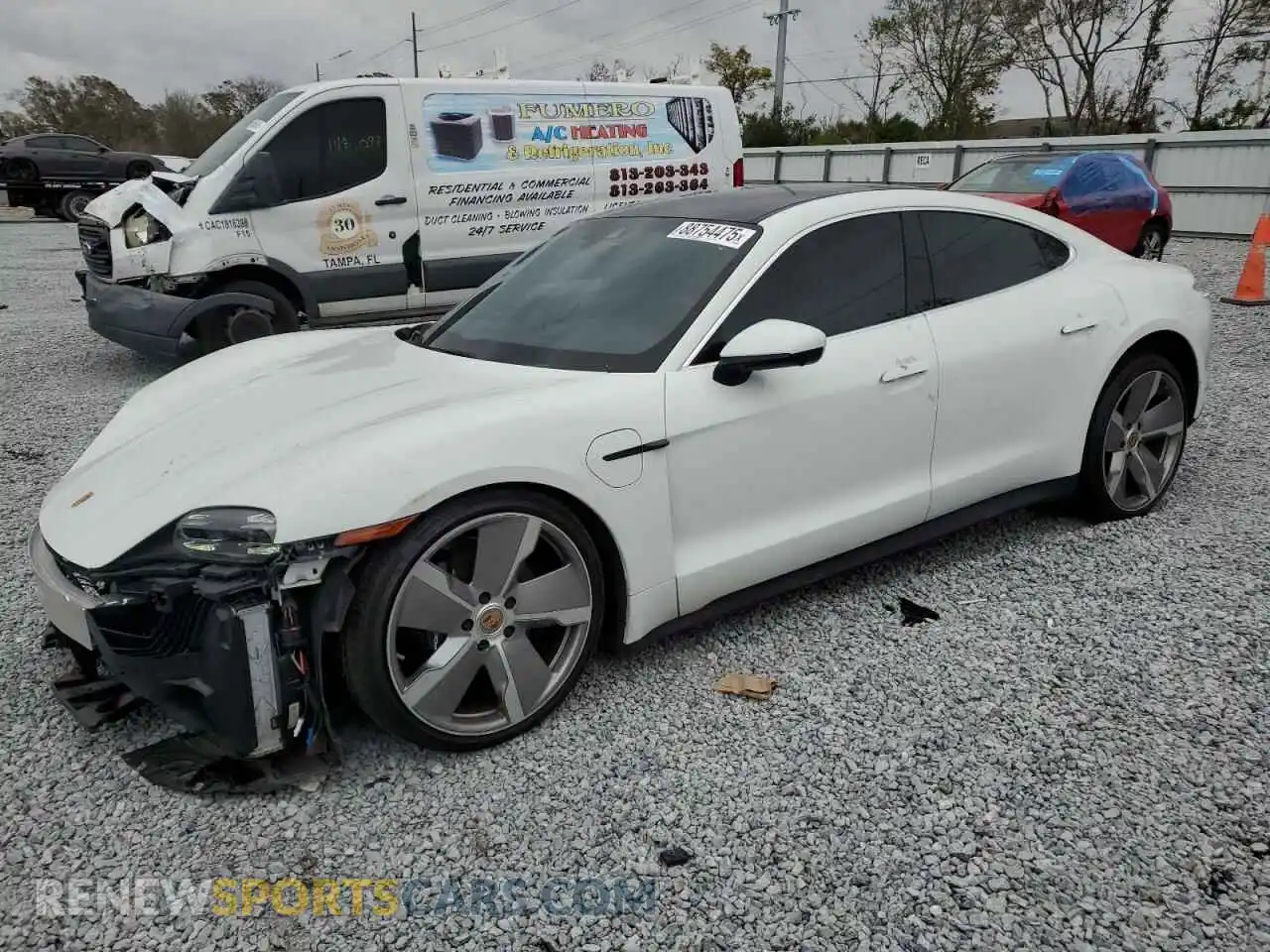1 Photograph of a damaged car WP0AB2Y17MSA45098 PORSCHE TAYCAN 2021