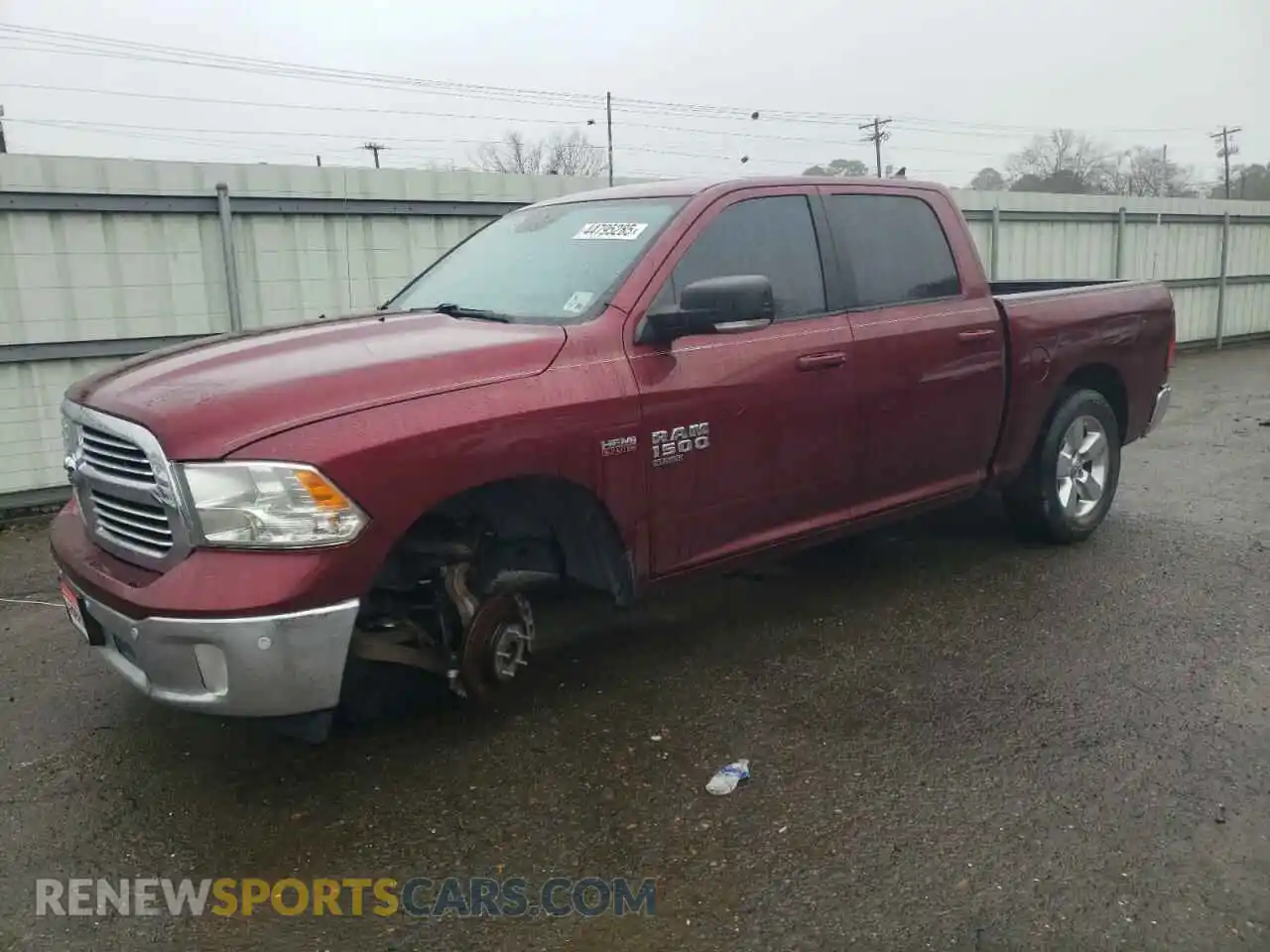 1 Photograph of a damaged car 1C6RR6LT1KS563496 RAM 1500 2019