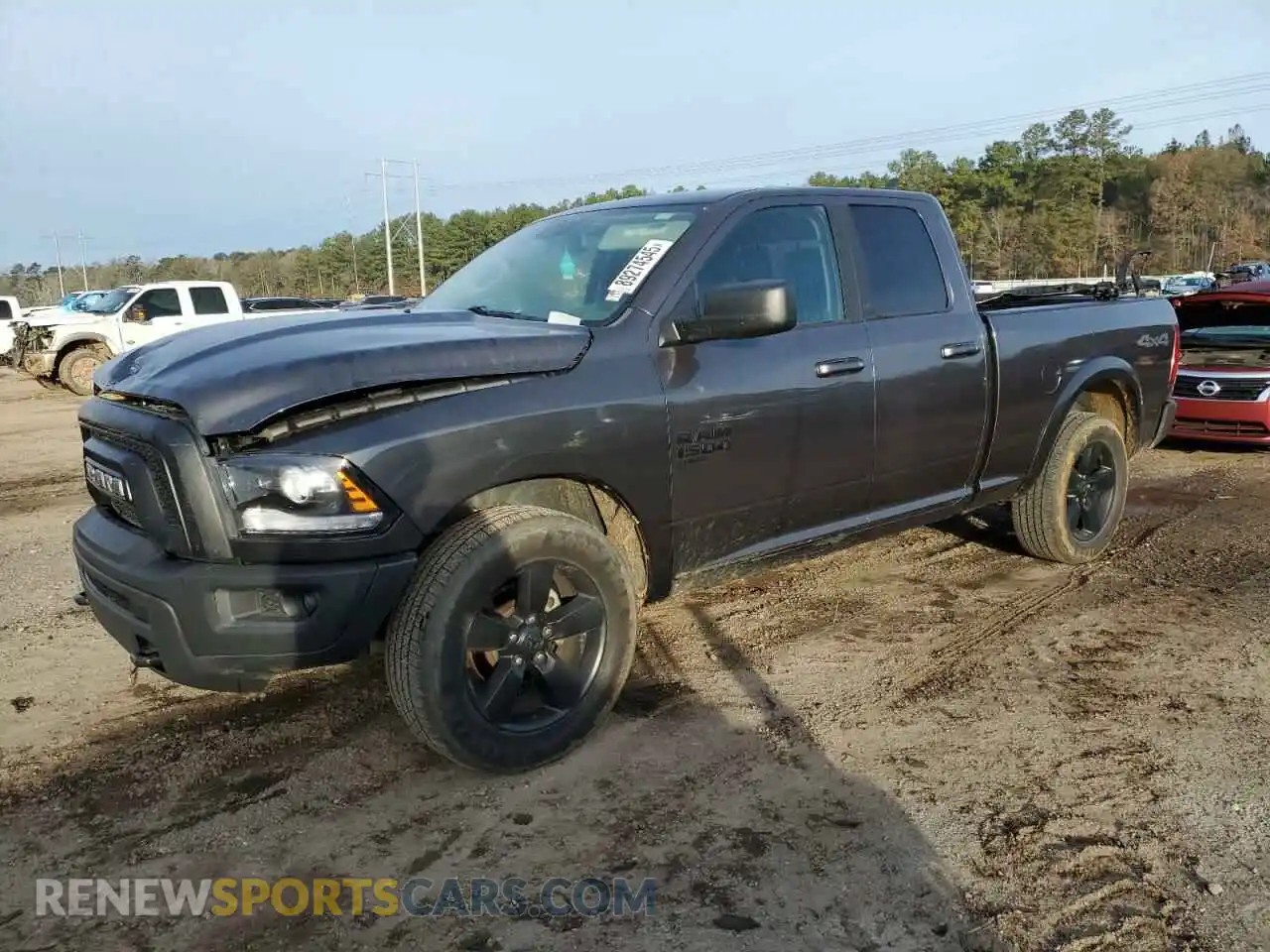 1 Photograph of a damaged car 1C6RR7GG7KS653304 RAM 1500 2019