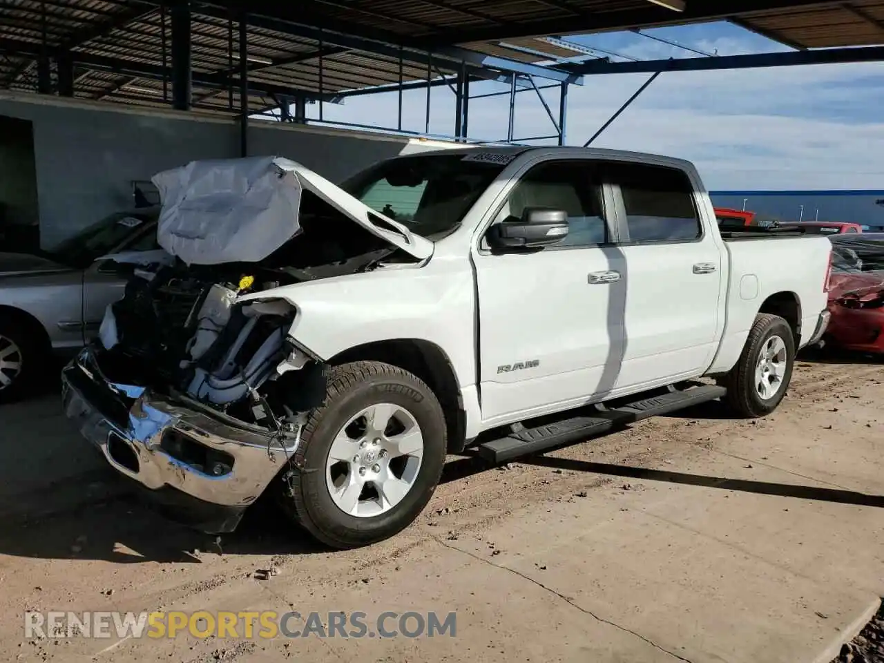 1 Photograph of a damaged car 1C6RREFT0KN684914 RAM 1500 2019