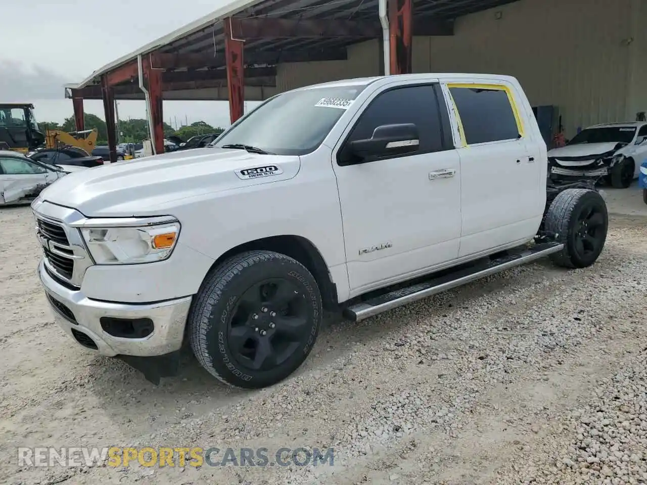 1 Photograph of a damaged car 1C6RREFT2KN757684 RAM 1500 2019