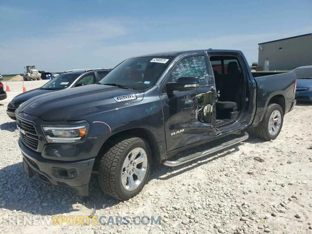 1 Photograph of a damaged car 1C6RREFT3KN806004 RAM 1500 2019