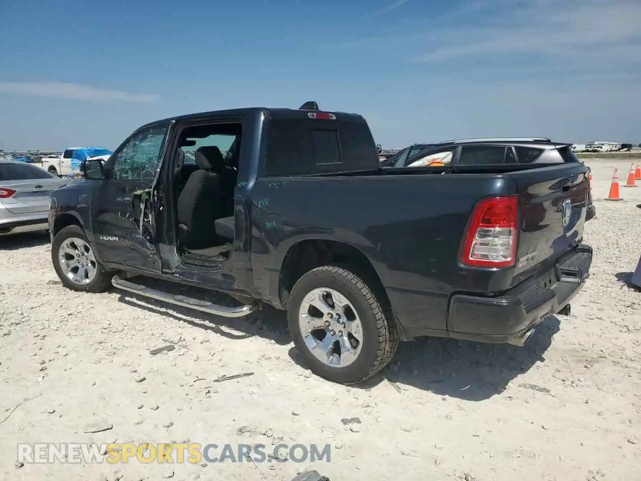 2 Photograph of a damaged car 1C6RREFT3KN806004 RAM 1500 2019
