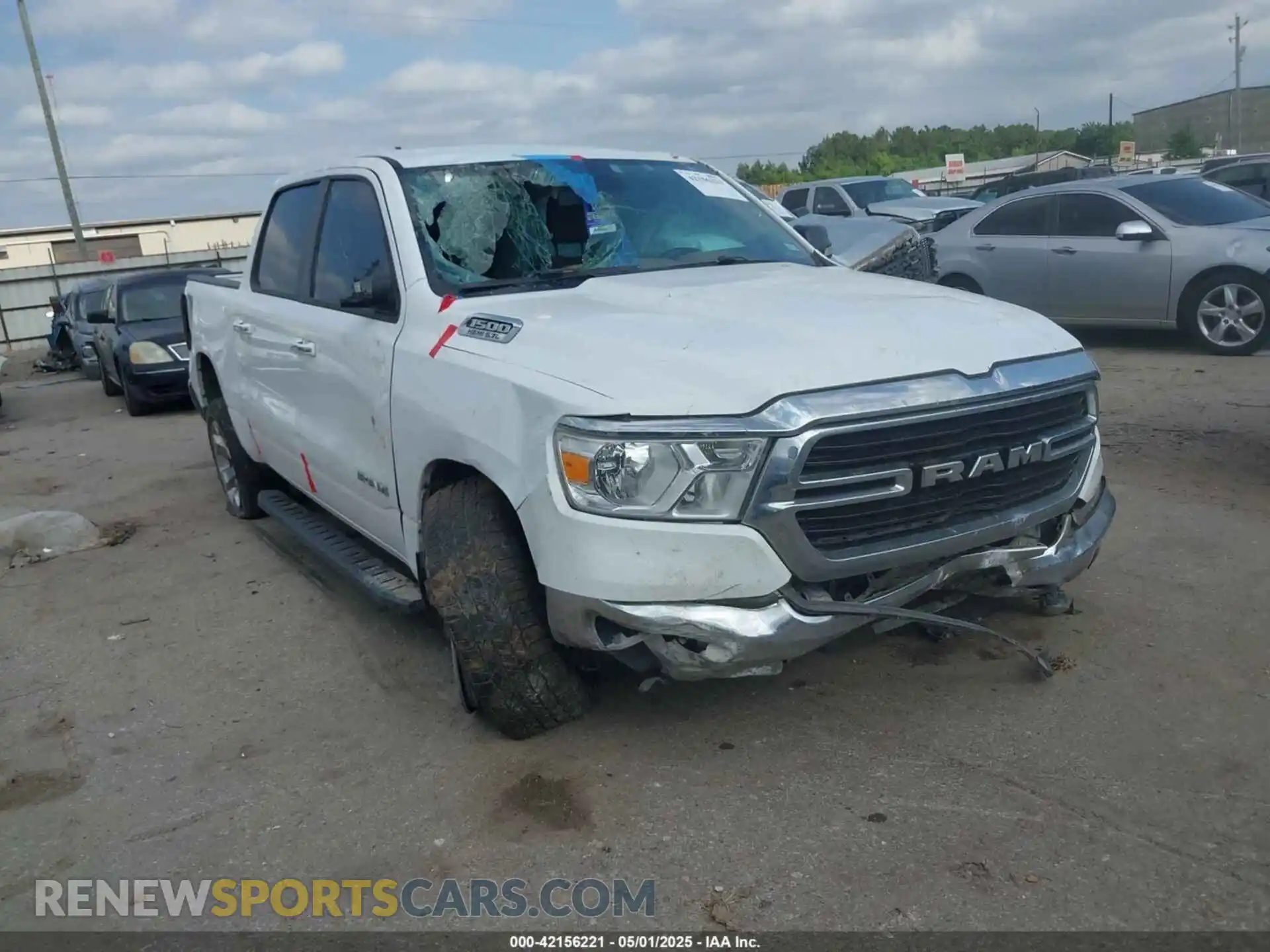1 Photograph of a damaged car 1C6RREFT5KN596490 RAM 1500 2019
