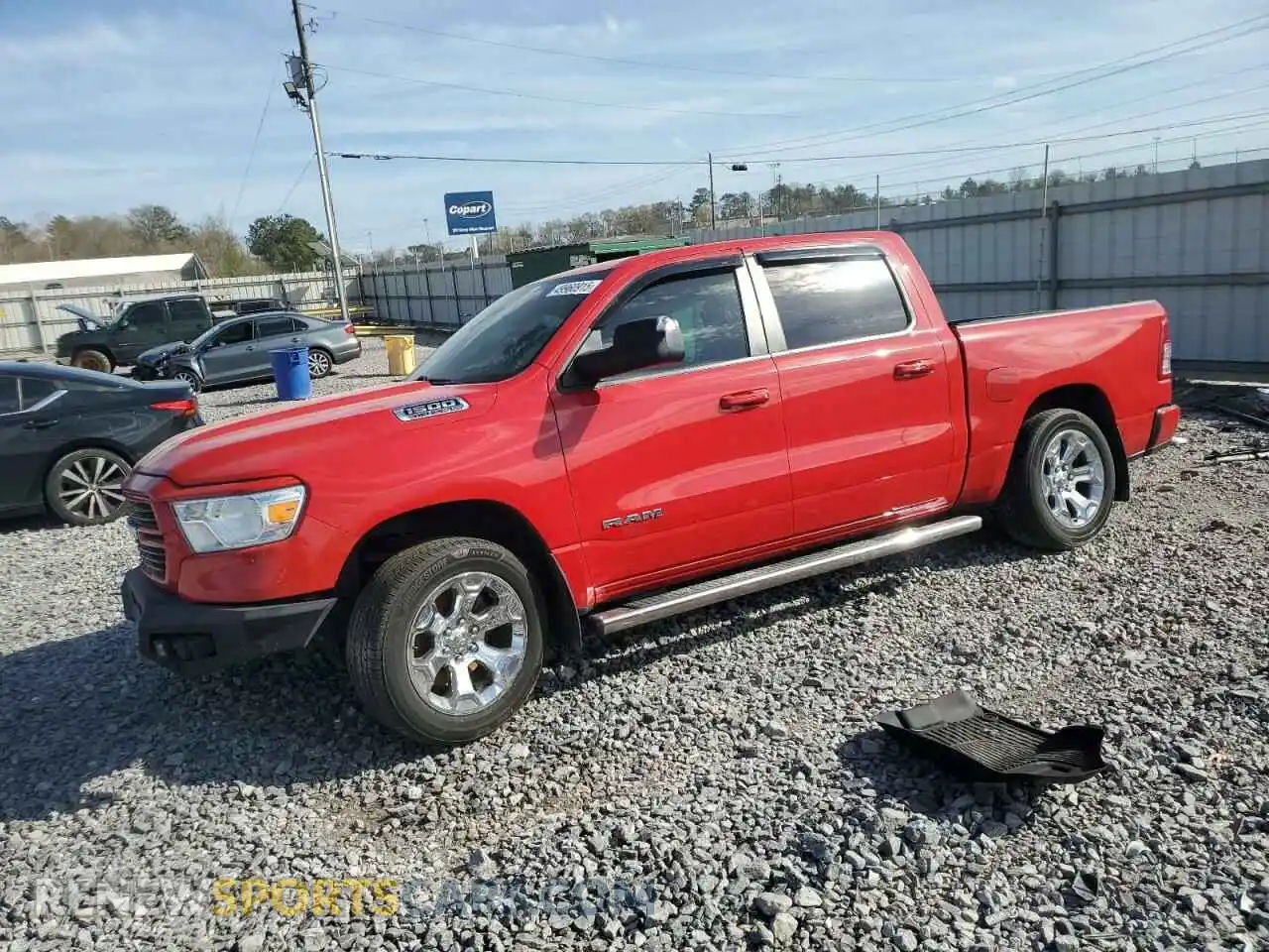 1 Photograph of a damaged car 1C6RREFT5KN664285 RAM 1500 2019