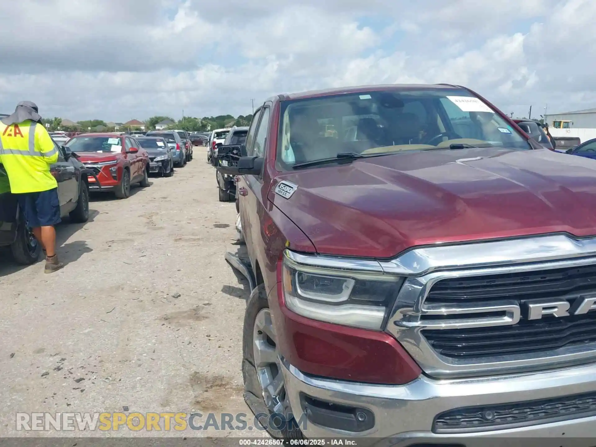 1 Photograph of a damaged car 1C6RREFT6KN543703 RAM 1500 2019