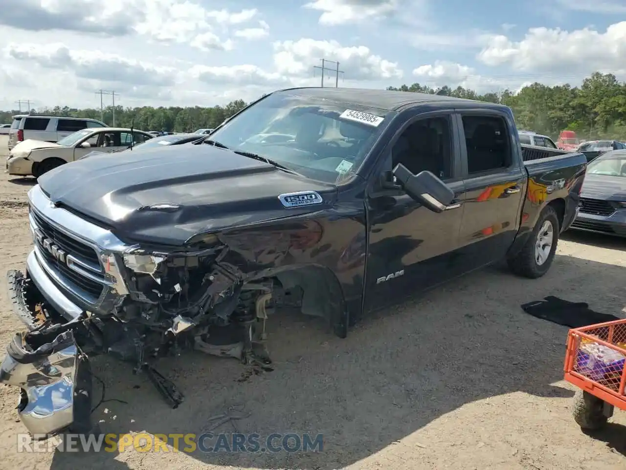 1 Photograph of a damaged car 1C6RREFT8KN851407 RAM 1500 2019