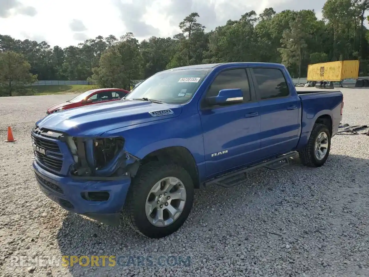 1 Photograph of a damaged car 1C6RREFT9KN616420 RAM 1500 2019