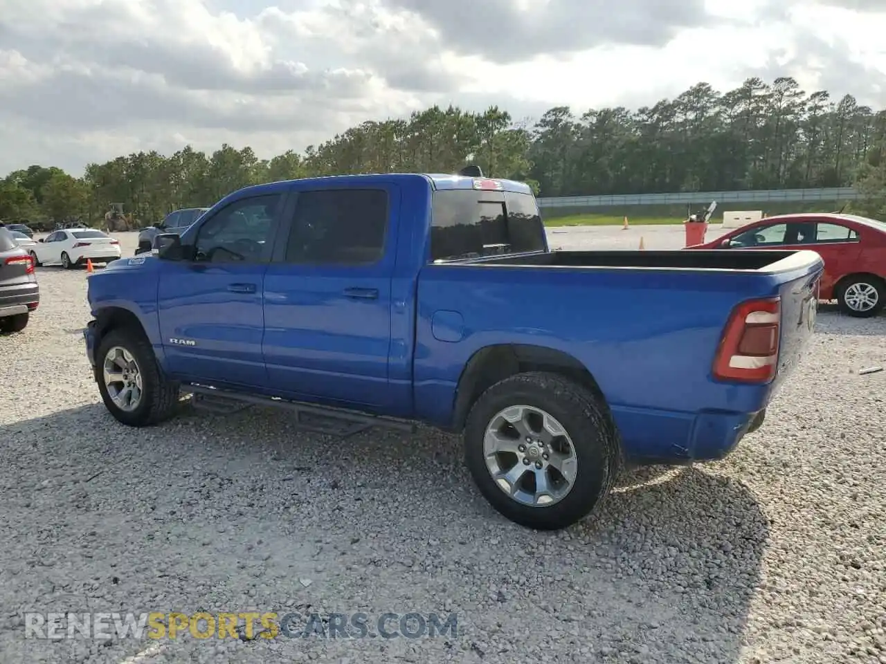 2 Photograph of a damaged car 1C6RREFT9KN616420 RAM 1500 2019