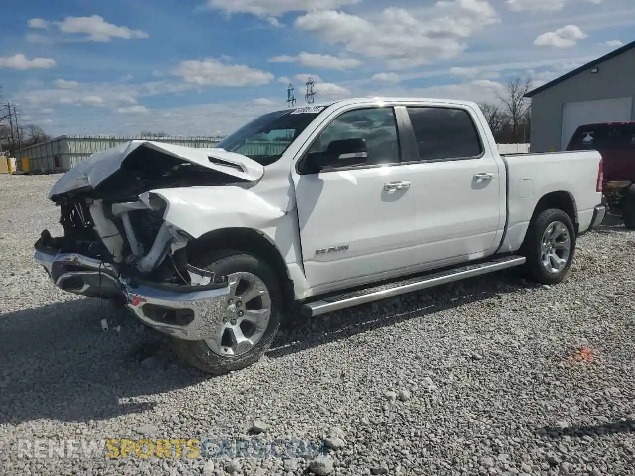 1 Photograph of a damaged car 1C6RRFFG6KN818401 RAM 1500 2019