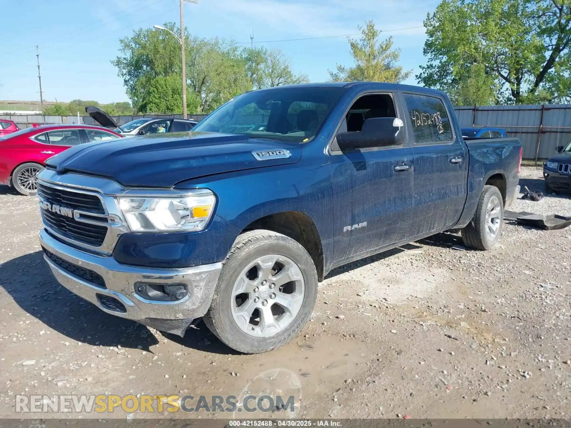 2 Photograph of a damaged car 1C6RRFFG7KN784887 RAM 1500 2019