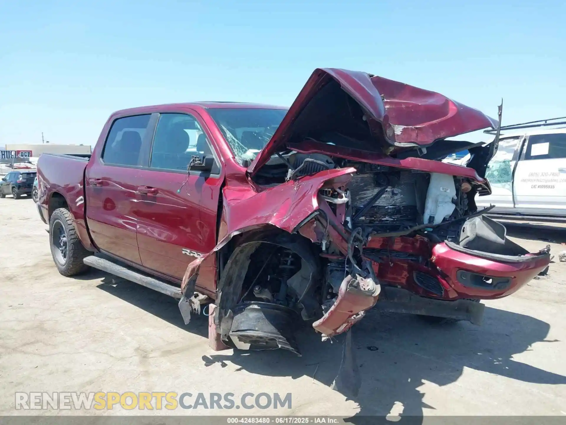1 Photograph of a damaged car 1C6RRFFGXKN720097 RAM 1500 2019