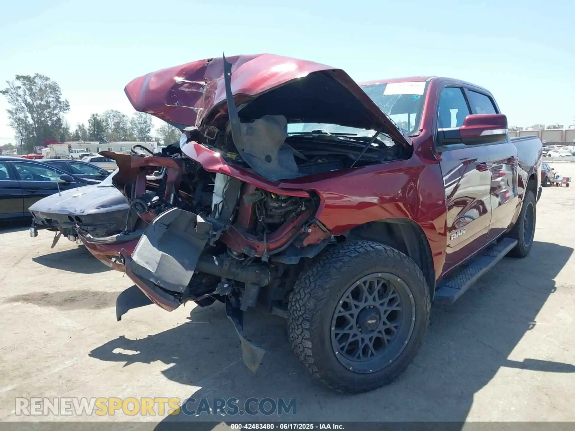 2 Photograph of a damaged car 1C6RRFFGXKN720097 RAM 1500 2019