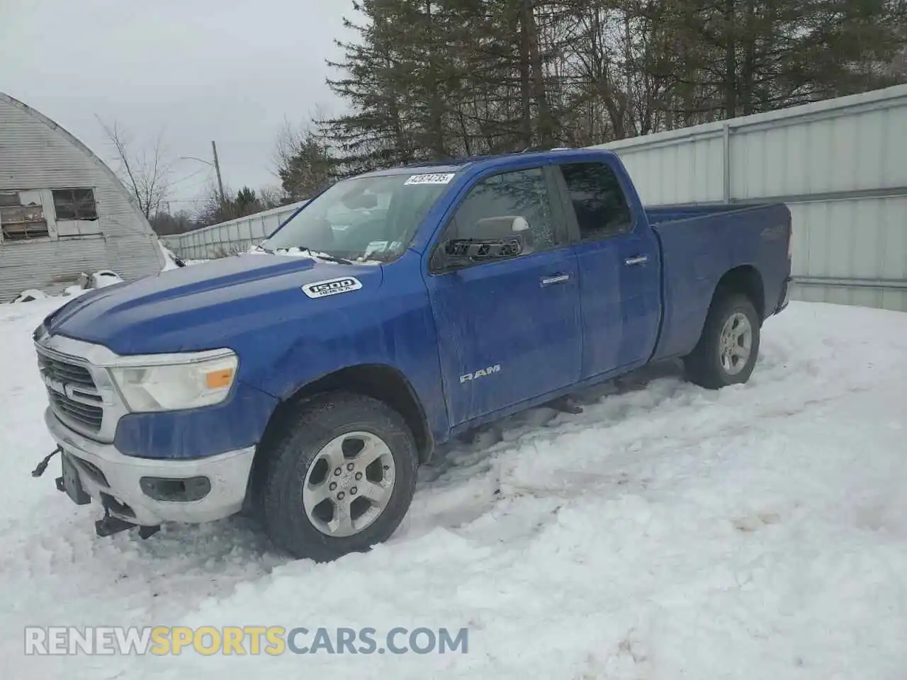 1 Photograph of a damaged car 1C6SRFBT1KN679444 RAM 1500 2019